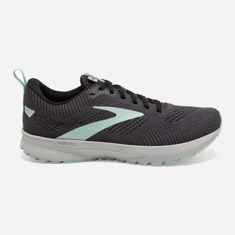 Brooks Revel 5 Womens Performance Road Running Shoes Ireland Ebony/Grey/Black/Yucca/PaleTurquoise (L